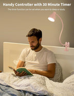 BOHON Cute Desk Lamp with Clamp 10W 38 LED Clip on Light, 5 Color 10 Brightness - Image 4
