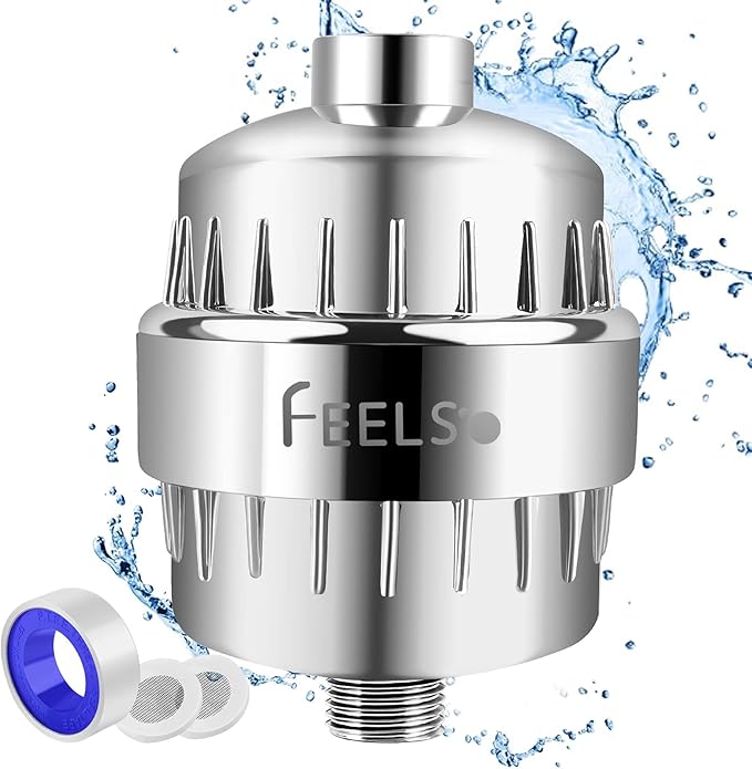 FEELSO 18 Stage Shower Filter, Upgraded High Output Universal Shower Head Water by FEELSO