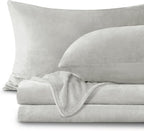 BEDELITE Flannel Sheets King Size Light Grey by BEDELITE