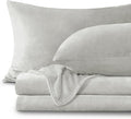 BEDELITE Flannel Sheets Full Size Light Grey by BEDELITE