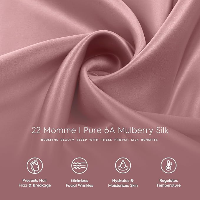 Tafts Pillow Cases - 22mm 100% Pure Mulberry 6A Silk Pillowcase - Image 5