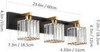 Aipsun Crystal Vanity Light Bathroom Lighting Fixtures 3 Light Modern Vanity - Image 4