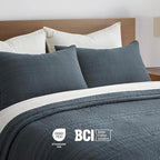 EVERGRACEHOME 100% Cotton Modern Lines Quilt Set Queen Size, Pre-Washed Soft - Image 6