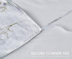 SLEEPBELLA Reversible Duvet Cover King, Elegant Purple Blossom on White - Image 7