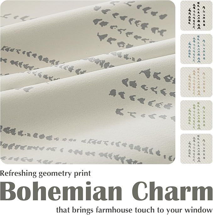 100% Boho Blackout Curtains 96 Inches Long - Image 4