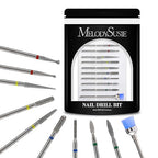 MelodySusie 10pcs Nail Drill Bits Set, 3/32 Inch Diamond Cuticle Nail Bits Kit by MelodySusie