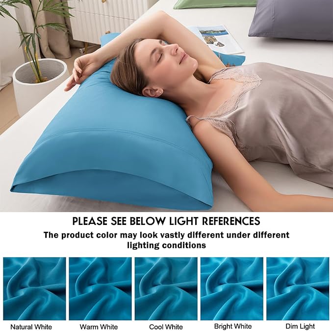 Pillowcases Standard Size 2 Pack, Cooling Viscose from Bamboo Pillow Cases - Image 6