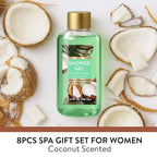 Spa Gift for Women, 8 Piece Luxury Coconut Bath Set - Image 2