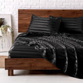 MR&HM Satin Bed Sheets, Queen Size Sheets Set by MRHM