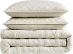WDCOZY Beige Boho Queen Size Quilt Bedding Set - Image 7