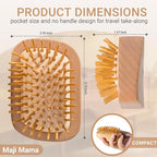Handmade Natural Wooden Hair Brush Hairbrush - Image 4