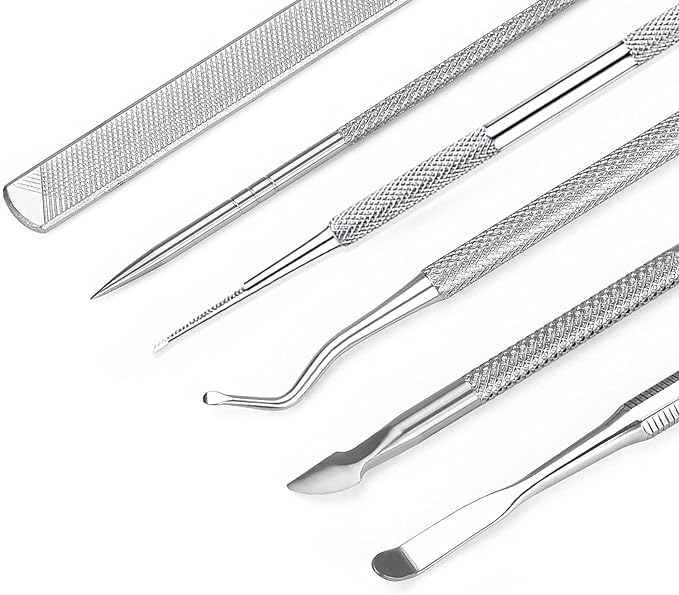 6-Pack Ingrown Toenail File and Lifters, Professional Surgical Stainless Steel - Image 3