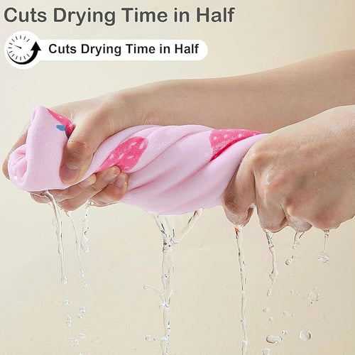 2 Pack Microfiber Hair Towel Wrap - Image 2