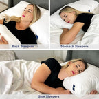 ACCURATEX Pillows Standard Size Set of 2, Hybrid Shredded Memory Foam Pillow - Image 6