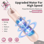 Professional Manicure Pedicure Kit, Cordless Electric Nail File Set, - Image 2