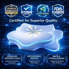 Cervical Pillow for Neck Pain Relief, Ergonomic Dual-Height Memory Foam Pillow - Image 3
