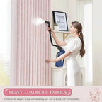 Beauoop Pink Floral Jacquard Blackout Curtains 90 Inches Long 2 Panels - Image 7