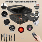 Collapsible Foot Spa Bath with Massager and Heat and Bubble Jets, Temperature - Image 2