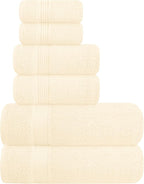 Elvana Home Ultra Soft 6 Pack Cotton Towel Set, Contains 2 Bath Towels 28x55 by Unknown