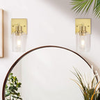 1-Lights Gold Bathroom Light Fixture, Brushed Brass Vanity Light - Image 6