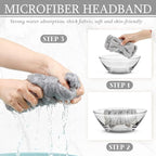 3 Pieces Towel Headbands for Women Makeup Headband for Washing Face Makeup Spa - Image 5