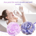 LAYUKI Bath Loofah, Shower Loofah, Body Loofah, Bath Sponge, Shower Sponge - Image 2