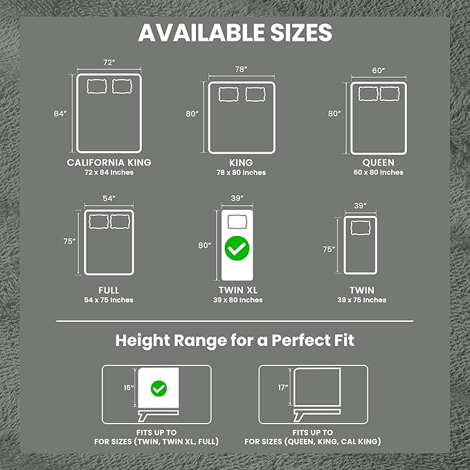Twin XL Size Mattress Protector Waterproof, Premium 200 GSM Terry Mattress Cover - Image 3
