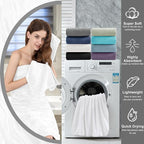 8 Piece Bath Towel Set White|2 Oversized Large Bath Sheet, 2 Hand Towels - Image 8
