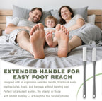 2-Pack Toe Cleaning Brush with Long Handle – Foot Scrubber & Exfoliating - Image 5