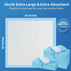 SOFYFINE Extra Large Chucks 36"x36" Disposable XXL Heavy Duty Absorbent Elderly - Image 2
