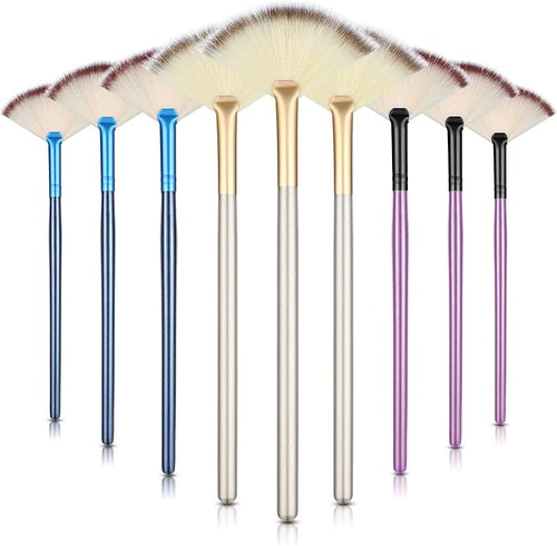 9 Pieces Facial Fan Mask Brushes, Soft Facial Applicator Brushes Tools by Maitys