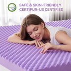 SINWEEK 1.5 Inch Egg Crate Memory Foam Mattress Topper Twin Size, Soft Mattress - Image 5