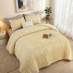 weigelia Cinched Comforter Set King – Soft Girl Ruched Bedding Set, Apartment & - Image 7