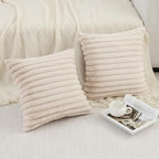 Pallene Faux Fur Plush Throw Pillow Covers 20x20 Set of 2, Luxury Soft Fluffy - Image 6