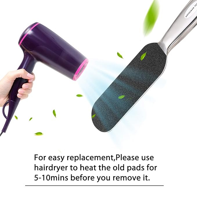 Stainless Steel Pedi File Refill, 100 Grit, Size 5.2" L x 1.7" W - Image 4