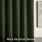 Joydeco Olive Green Velvet Curtains 72 inch Length 2 Panels, Luxury Blackout - Image 8