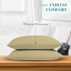 XOOX Linen 100% Egyptian Cotton King Pillow Cases Set of 2 - Image 3