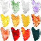Sherr 12 Pcs Gua Sha Facial Tools Resin Heart Shaped Massage Guasha Tool by Sherr
