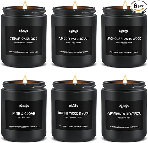 6 Pack Candles for Home Scented Aromatherapy Candles Gifts Set for Men by JXDLSQCandlesGiftsSets