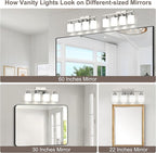 Sailstar Bathroom Light Fixtures, Brushed Nickel Vanity Light Over Mirror - Image 6