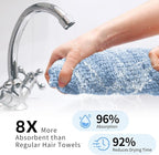 my novel things 2 Pack Extra Large Microfiber Hair Towel Wrap - Image 4