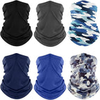 Fuinloth Neck Gaiter, 6 Pack Cooling UV Protection Bandana Face Mask Gator Scarf by fuinloth
