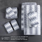 Gray Hand Towels Set 2 Pack-16“x31” Ultra Soft Microfibers Bathroom Towel Set - Image 7