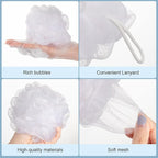 CHENGU 50 Pack Loofah Sponge Bath Sponge Shower Loofah Mesh Shower Ball Bath - Image 3