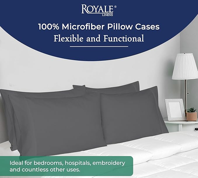 Royale Linens Queen Pillowcase Set of 2 - Image 6