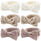 WHAVEL 6 Pack Spa Makeup and Facial Microfiber Bow Headbands by Whavel