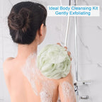 AmazerBath Loofah Sponge 75g/Piece, Exfoliating Bath Sponge Body Scrubber - Image 3