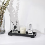 Luxspire Bathroom Vanity Tray, Resin Black Bathroom Tray Toilet Tank Tray - Image 5