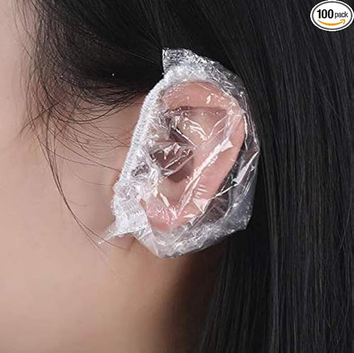 100PCS Ear Protector Caps Disposable Elastic Clear Shower Water Ear Covers Large by DNHCLL
