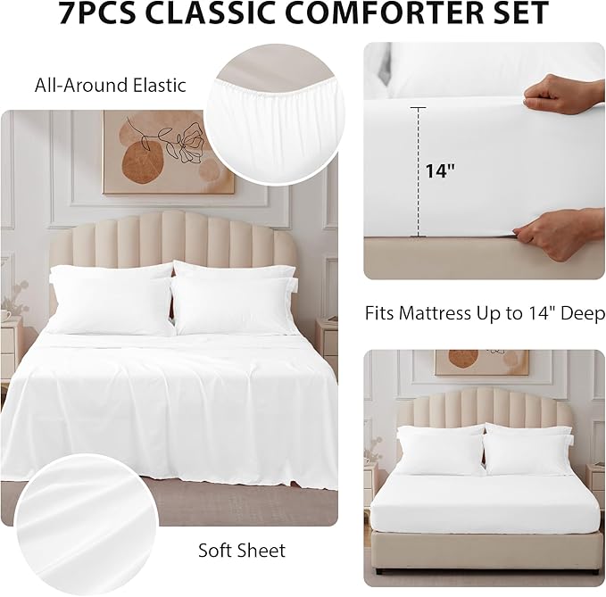 Twin XL Comforter Set White - Image 2